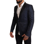 Dolce & Gabbana Blue Wool Slim Fit MARTINI Blazer Jacket JKT2864-48