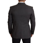 Dolce & Gabbana Gray Check Wool Slim Fit Blazer Jacket KOS1893-48
