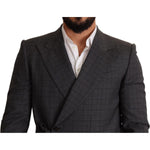 Dolce & Gabbana Gray Check Wool Slim Fit Blazer Jacket KOS1893-48