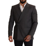 Dolce & Gabbana Gray Check Wool Slim Fit Blazer Jacket KOS1893-48