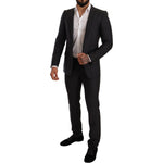 Dolce & Gabbana Gray Wool MARTINI Slim Fit Set Suit KOS1880-44