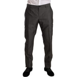 Dolce & Gabbana Gray Metallic MARTINI Slim Fit Set Suit KOS1882-48