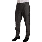 Dolce & Gabbana Gray Metallic MARTINI Slim Fit Set Suit KOS1882-48