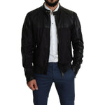 Dolce & Gabbana Black Nylon Full Zip Men Bomber Coat Jacket JKT2759-48