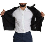 Dolce & Gabbana Black Nylon Full Zip Men Bomber Coat Jacket JKT2759-48