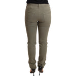 Ermanno Scervino Green Low Waist Skinny Slim Trouser Cotton Jeans Jeans & Pants
