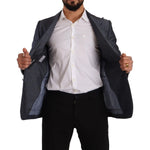 Dolce & Gabbana Blue Linen Cotton Jacket TAORMINA Blazer KOS1921 - 48