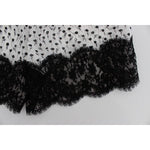 Dolce & Gabbana White Black Floral Lace Silk Sleepwear Shorts SIG30077-3