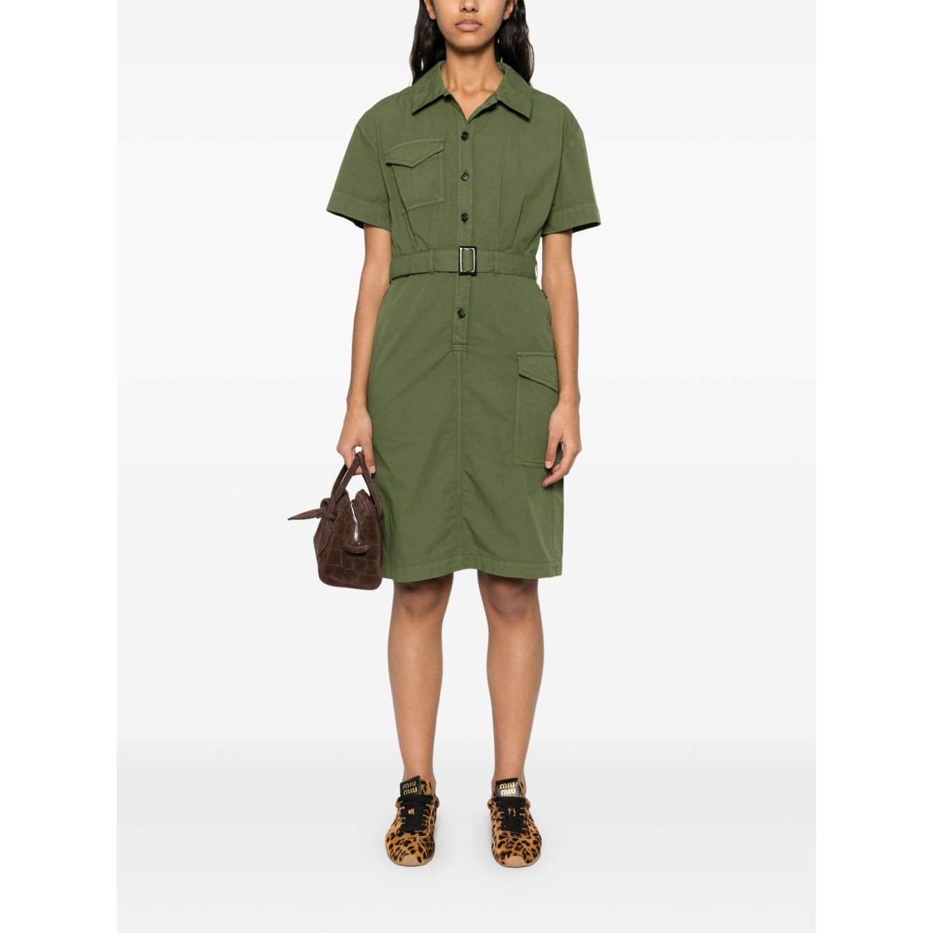 Woolrich belted waist shirt dress Dresses