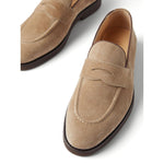 Brunello Cucinelli Penny Loafer in washed suede Moccasins