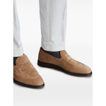 Brunello Cucinelli Penny Loafer in washed suede Moccasins