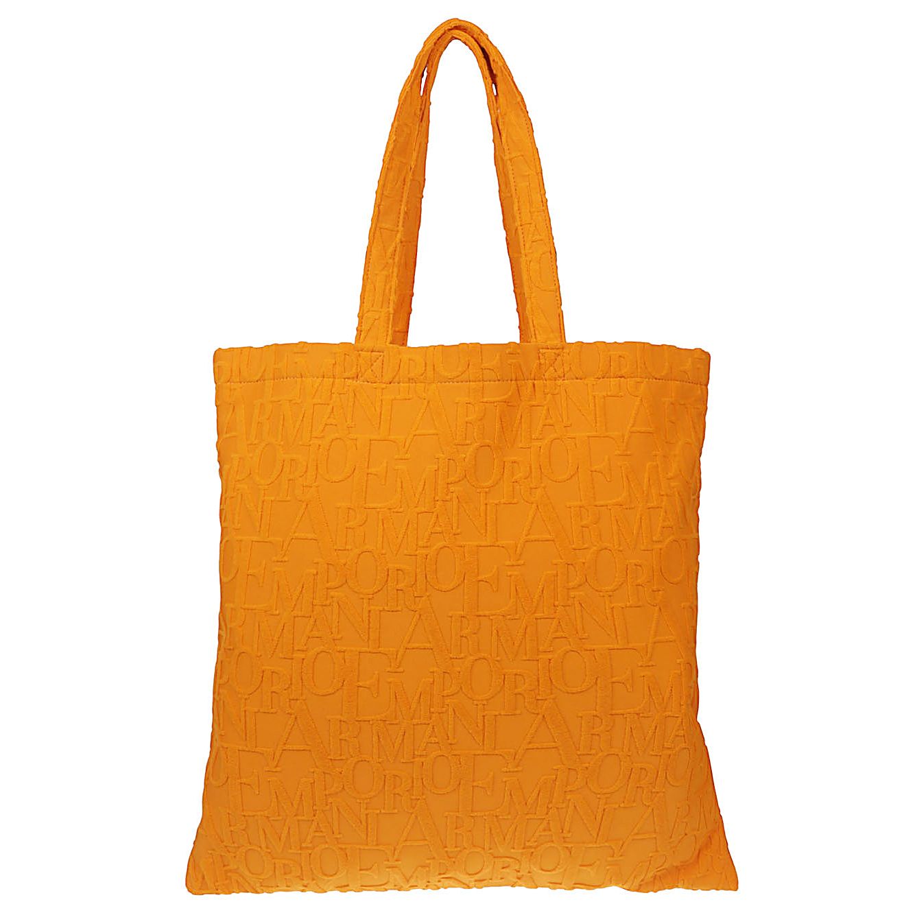 Emporio Armani Beachwear shopper in bold 3D ASV logo fabric Shopper