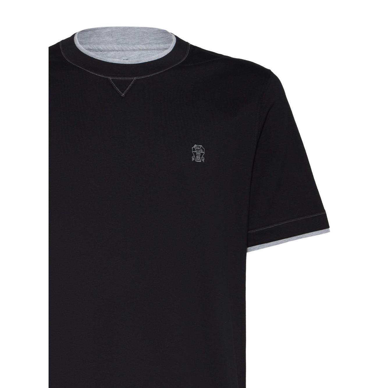 Brunello Cucinelli T-shirts and Polos Blue Topwear