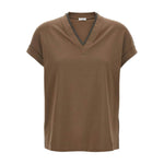 Brunello Cucinelli T-shirts and Polos Brown Topwear
