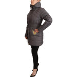 Roccobarocco Gray Quilted Long Sleeves Logo Patch Full Zip Jacket JKT3148 - 46