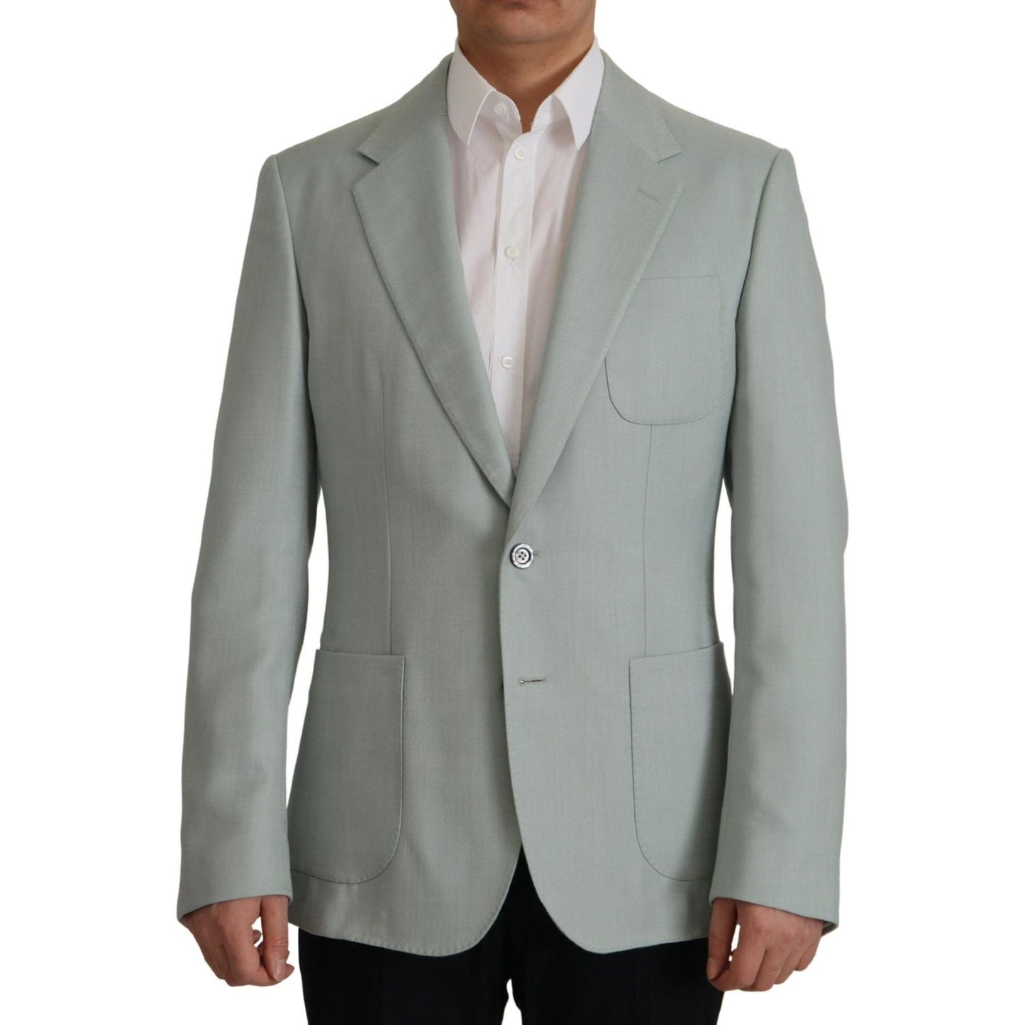 Dolce & Gabbana Light Green Cashmere Silk Blazer JKT3396- 44