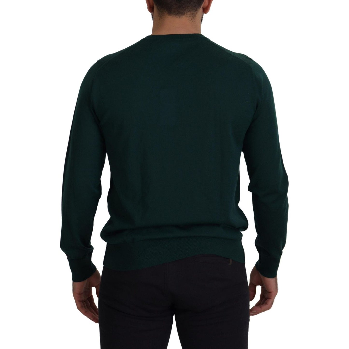Dolce & Gabbana Green Cashmere Crewneck Pullover Sweater TSH7519- 44