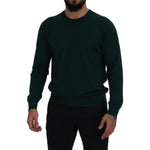 Dolce & Gabbana Green Cashmere Crewneck Pullover Sweater TSH7519- 44