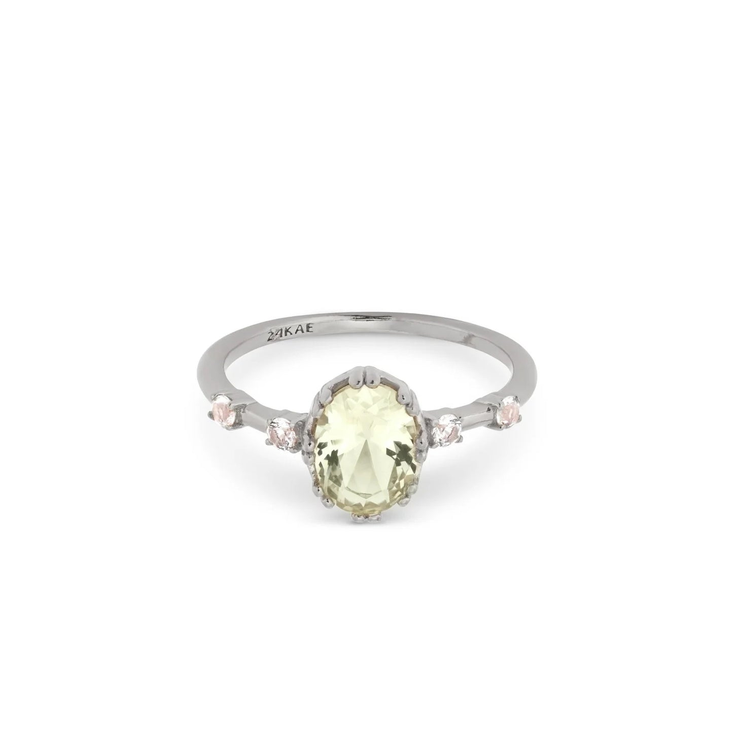 24KAE JEWELS JEWELRY Mod. 12406S/48 delicate gemstone ring with elegant design.