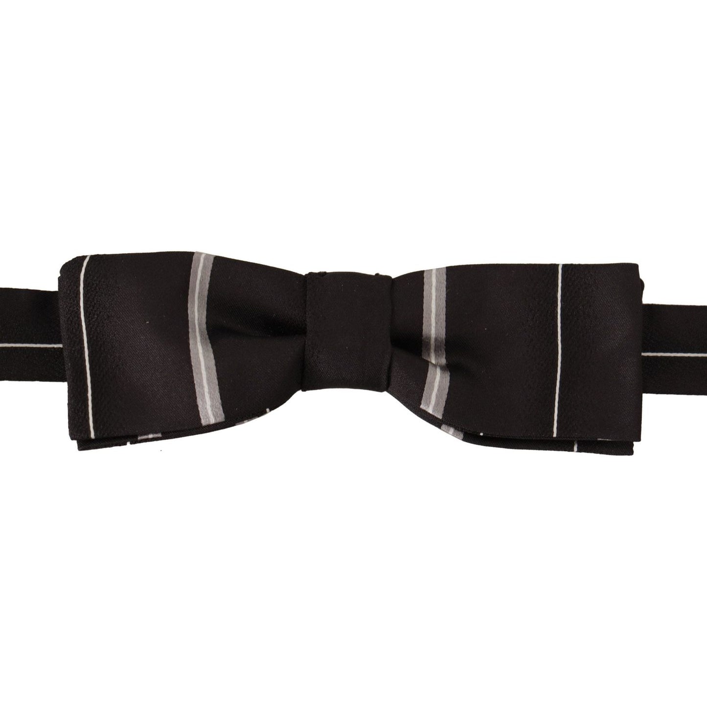 Dolce & Gabbana Black Grey Lining 100% Silk Neck Papillon Tie FT3610
