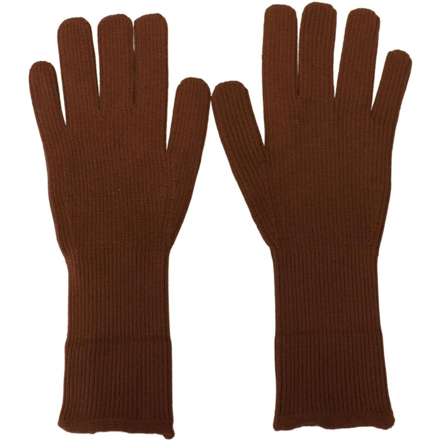 Dolce & Gabbana Brown Cashmere Knitted Hands Mitten Mens Gloves