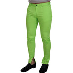 Dolce & Gabbana Light Green Cotton Skinny Men Trousers Pants PAN74389 - 48