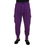 Dolce & Gabbana Purple Cotton Cargo Sweatpants Jogging Pants PAN74243 - 52