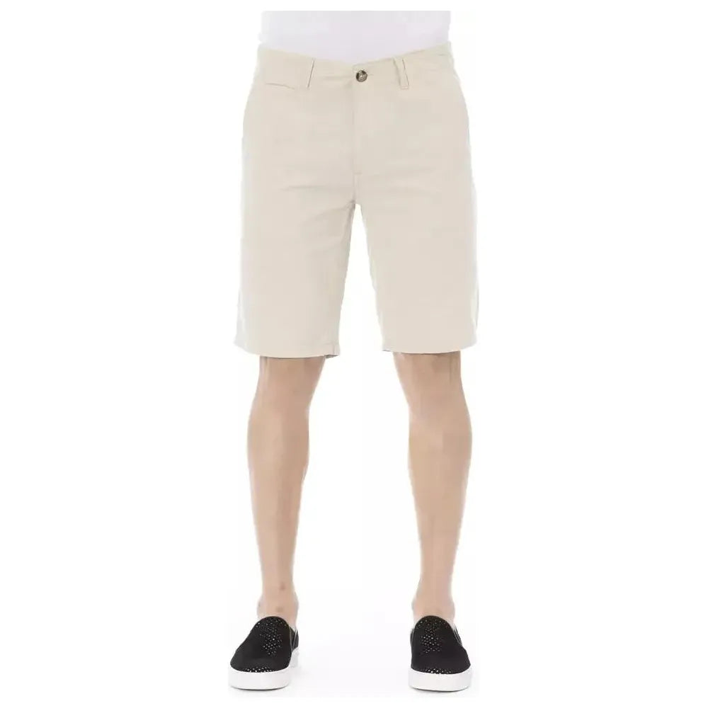 Baldinini Trend Beige Cotton Men Short BA-23219-IT48 | M