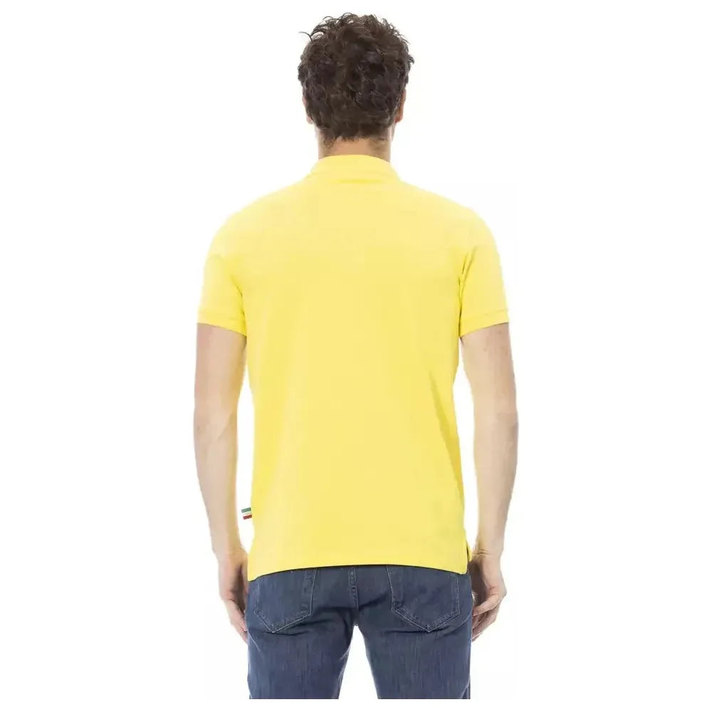 Baldinini Trend Yellow Cotton Men Polo Shirt