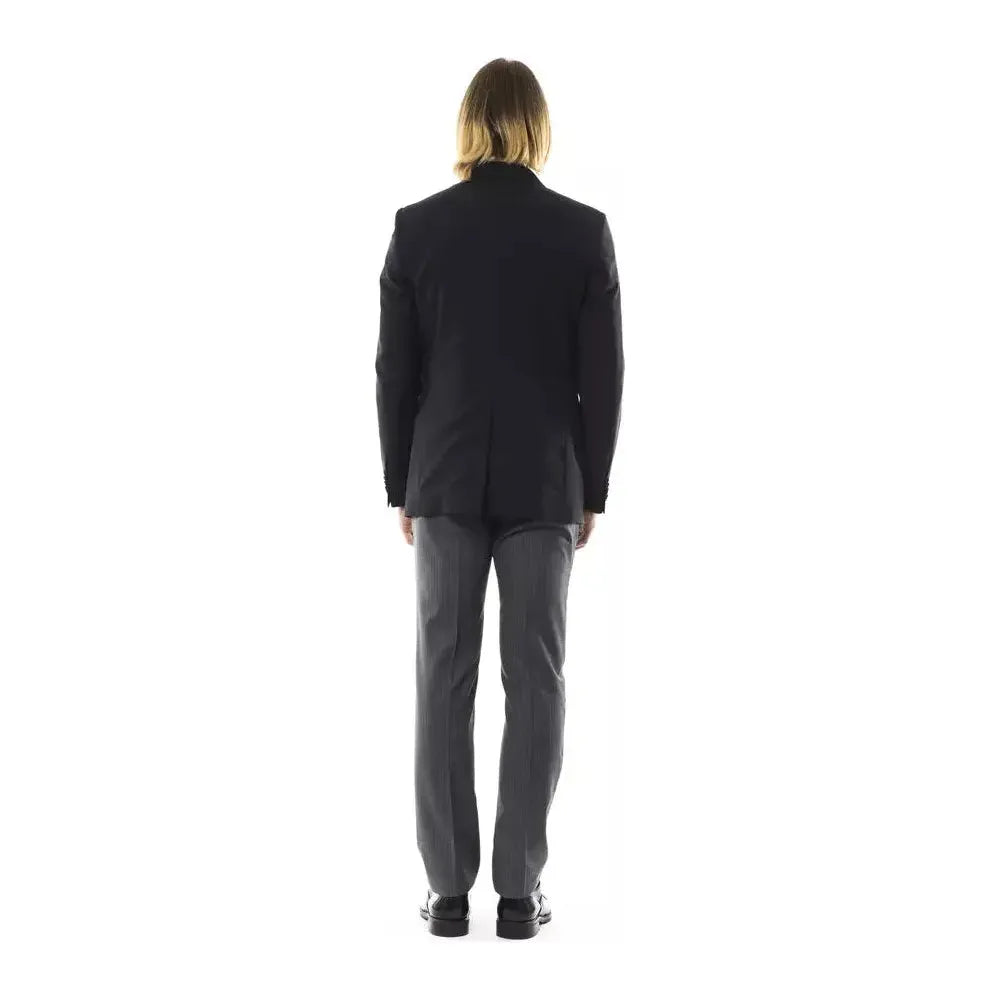 Uominitaliani Black Wool Men's Blazer UO-17094-IT58 | 3XL