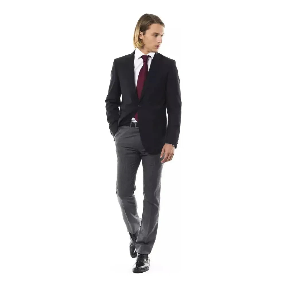 Uominitaliani Black Wool Mens Blazer