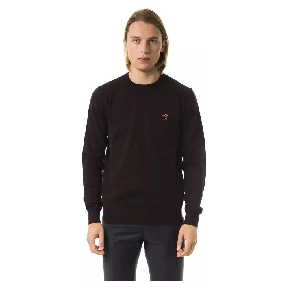 Uominitaliani Brown Merino Wool Men Sweater UO-7815-S