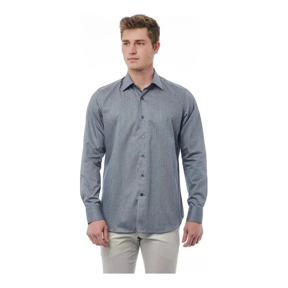 Bagutta Black Cotton Men's Shirt BA-21392-S