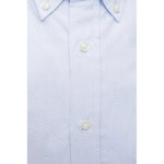 Robert Friedman Light Blue Cotton Men Shirt RO-20466-XL