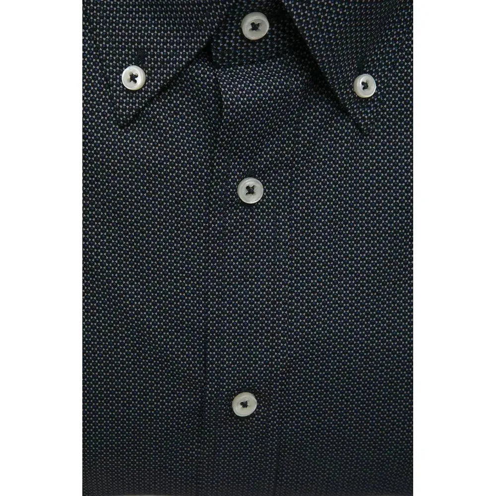 Robert Friedman Black Cotton Men's Shirt RO-20458-M