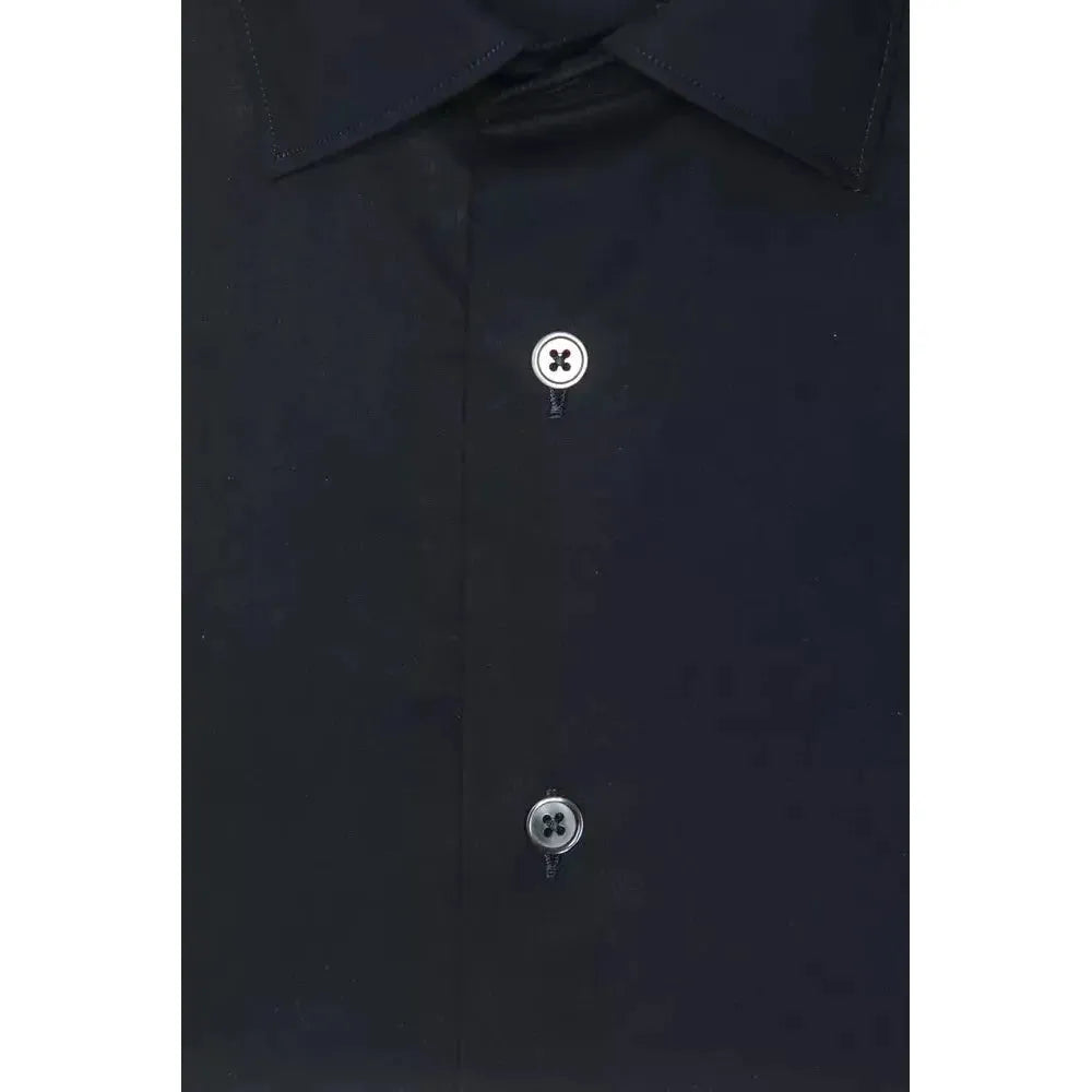 Robert Friedman Black Cotton Men's Shirt RO-20423-M
