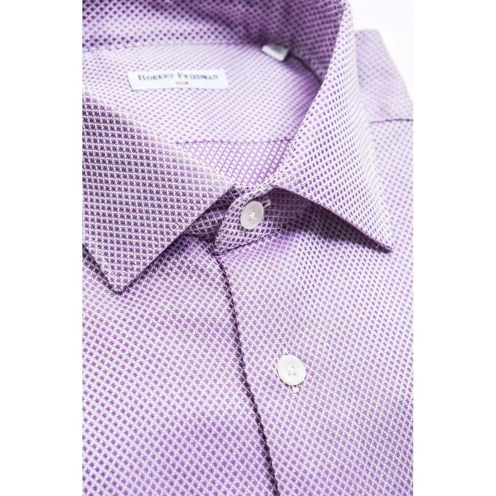 Robert Friedman Multicolor Cotton Men Shirt RO-20393-M