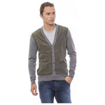 Verri Gray Wool Men Cardigan VE-18288-XL