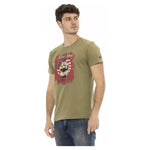 Trussardi Action Green Cotton Men T-Shirt TR-22765-L