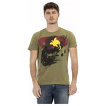 Trussardi Action Green Cotton Men T-Shirt TR-22720-S