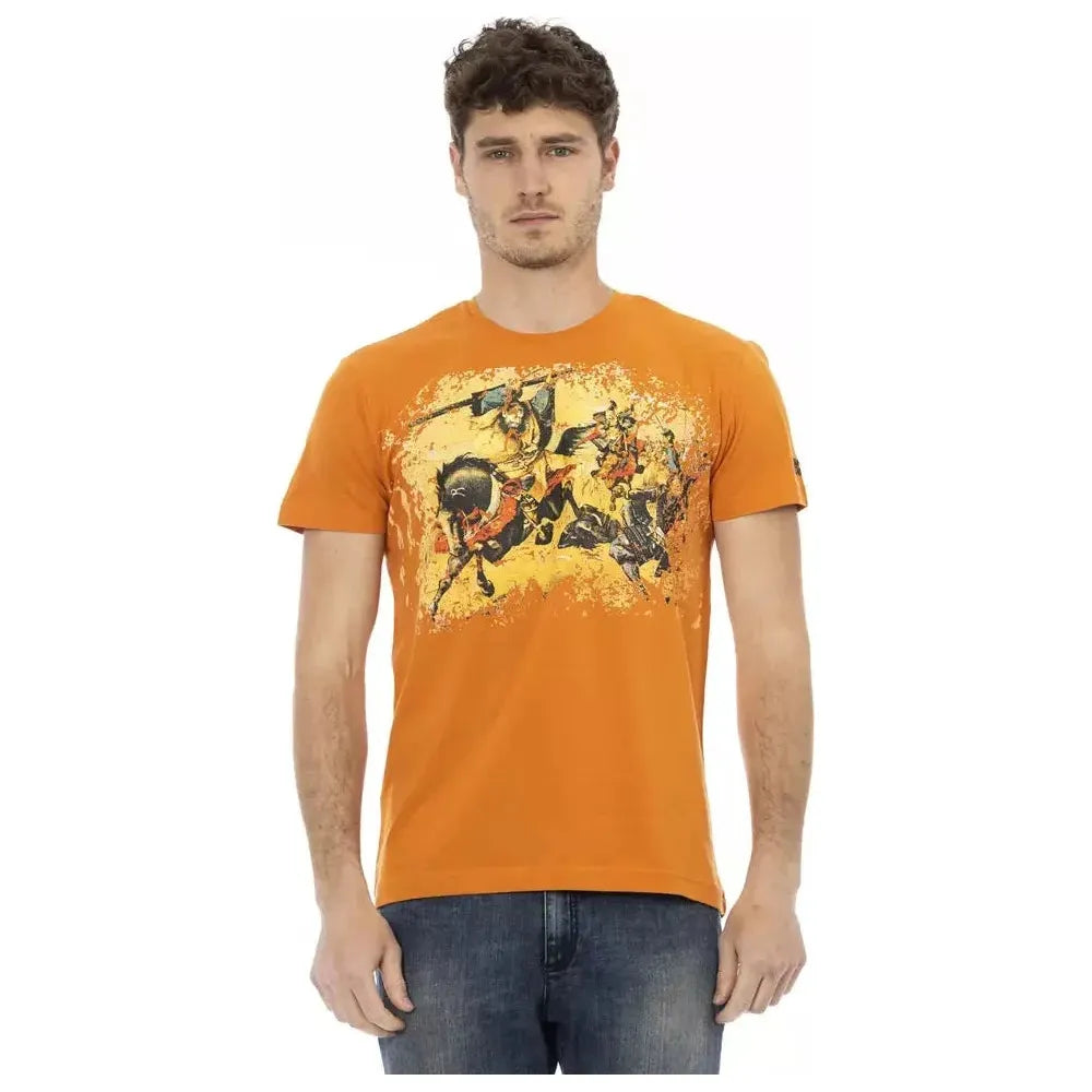 Trussardi Action Orange Cotton Men T-Shirt