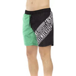 Bikkembergs Green Polyester Men Swim Short BI-22655-S