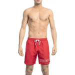 Bikkembergs Red Polyester Men Swim Short BI-21982-M
