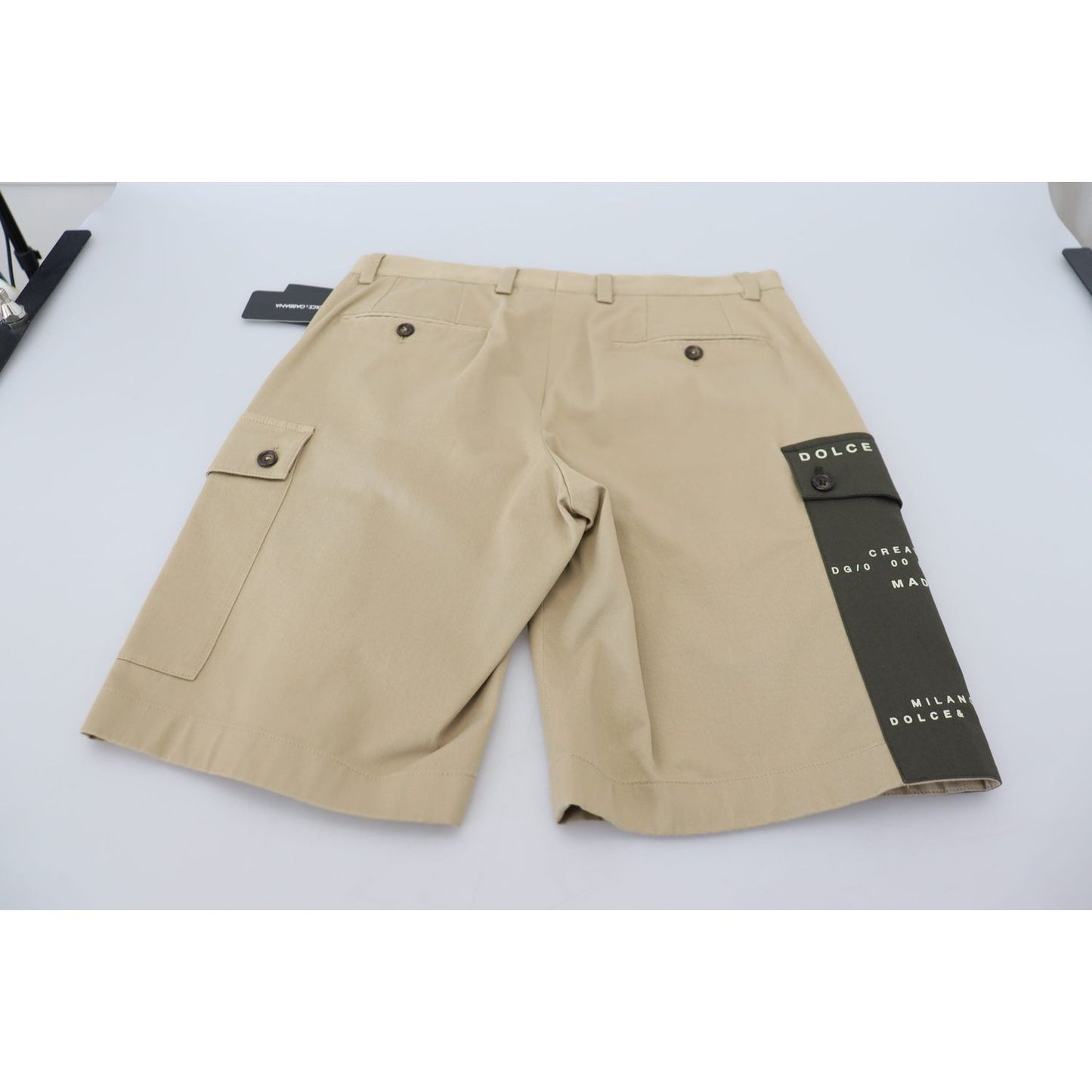 Dolce & Gabbana Beige Cotton Cargo Bermuda Shorts PAN73396 - 44