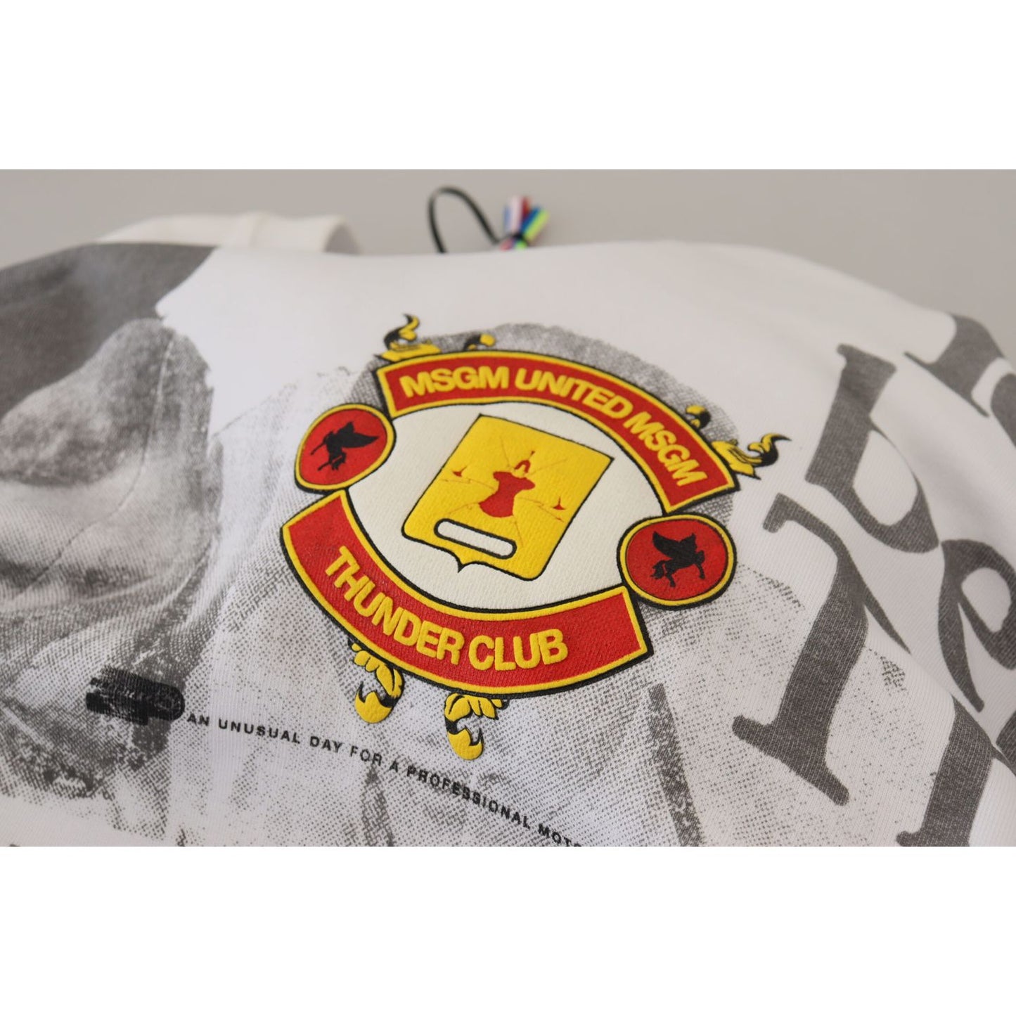 MSGM White Cotton Crewneck Pullover Sweatshirt Sweater