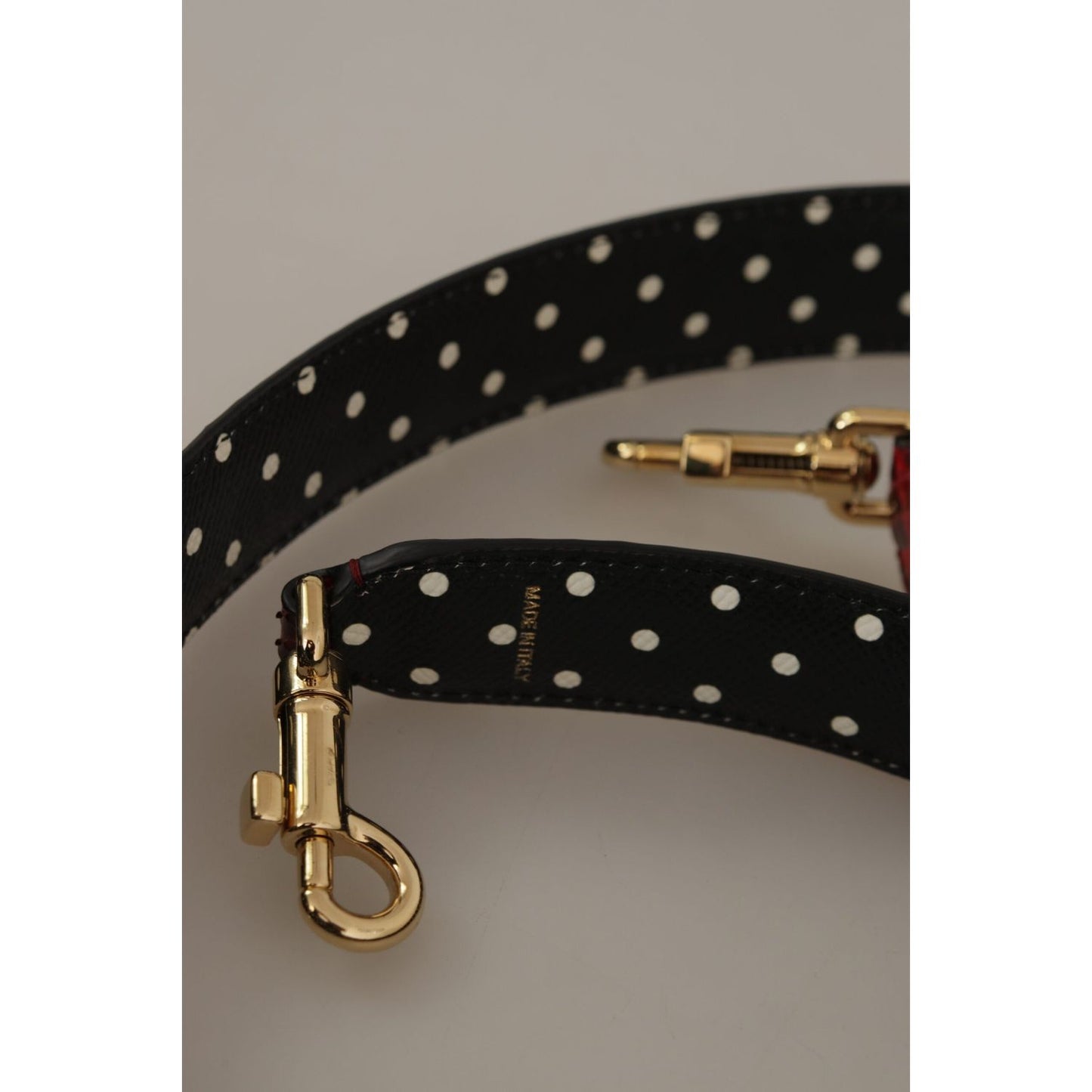 Dolce & Gabbana Red Python Leather Crystals Reversible Shoulder Strap