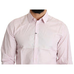 Dolce & Gabbana Light Pink Cotton Formal GOLD Dress Shirt TSH5463-41