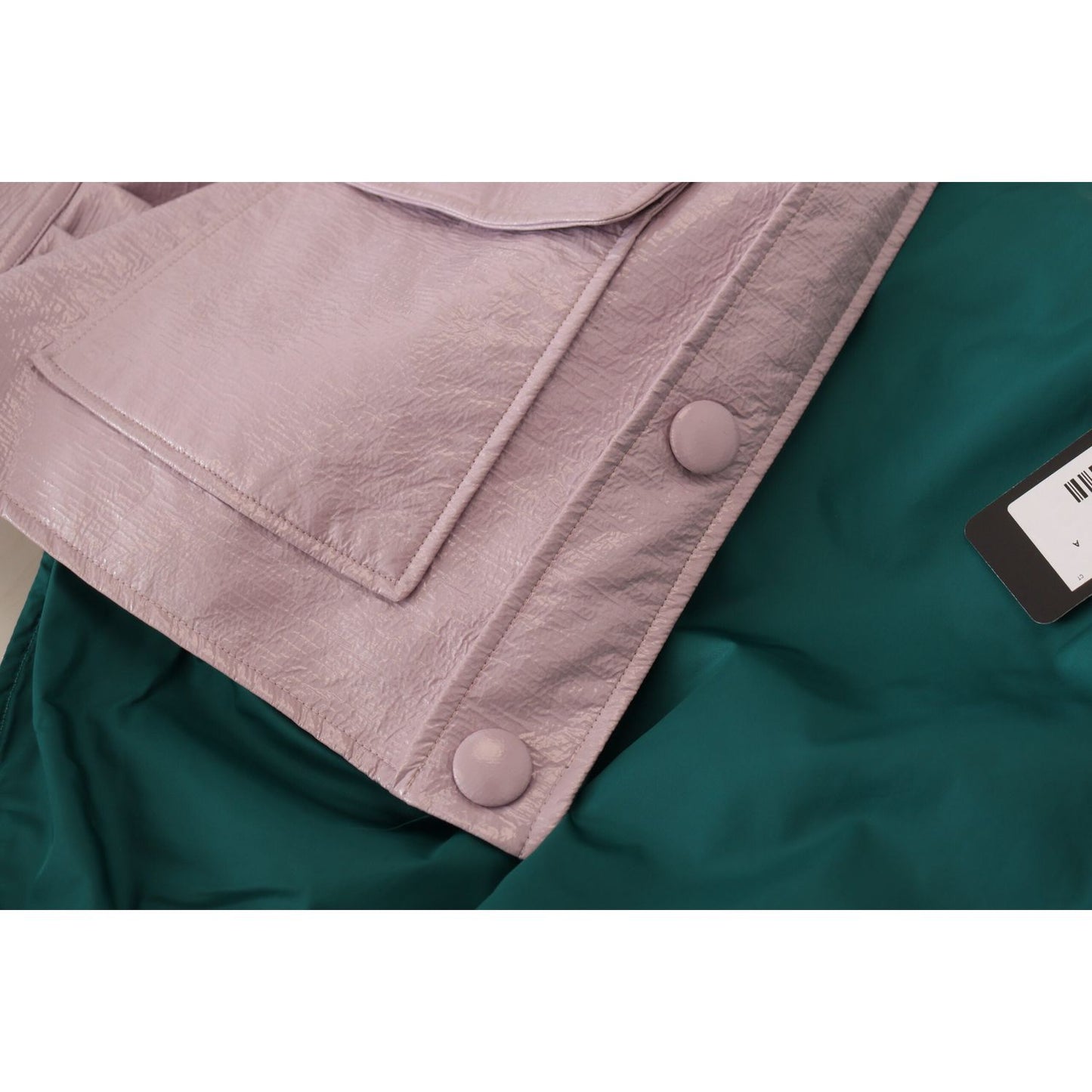 Dolce & Gabbana Purple Cotton Button Down Cropped Jacket