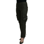 Ermanno Scervino Green Lace Up Leg Women Tapered Pants PAN74092- 40