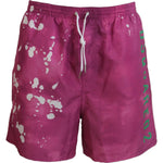 Dsquared² Pink Tie Dye Logo Men Beachwear Shorts Swimwear BIK1652 - 48